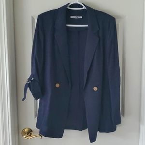 Coco Y Club Blue Open Jacket Size L